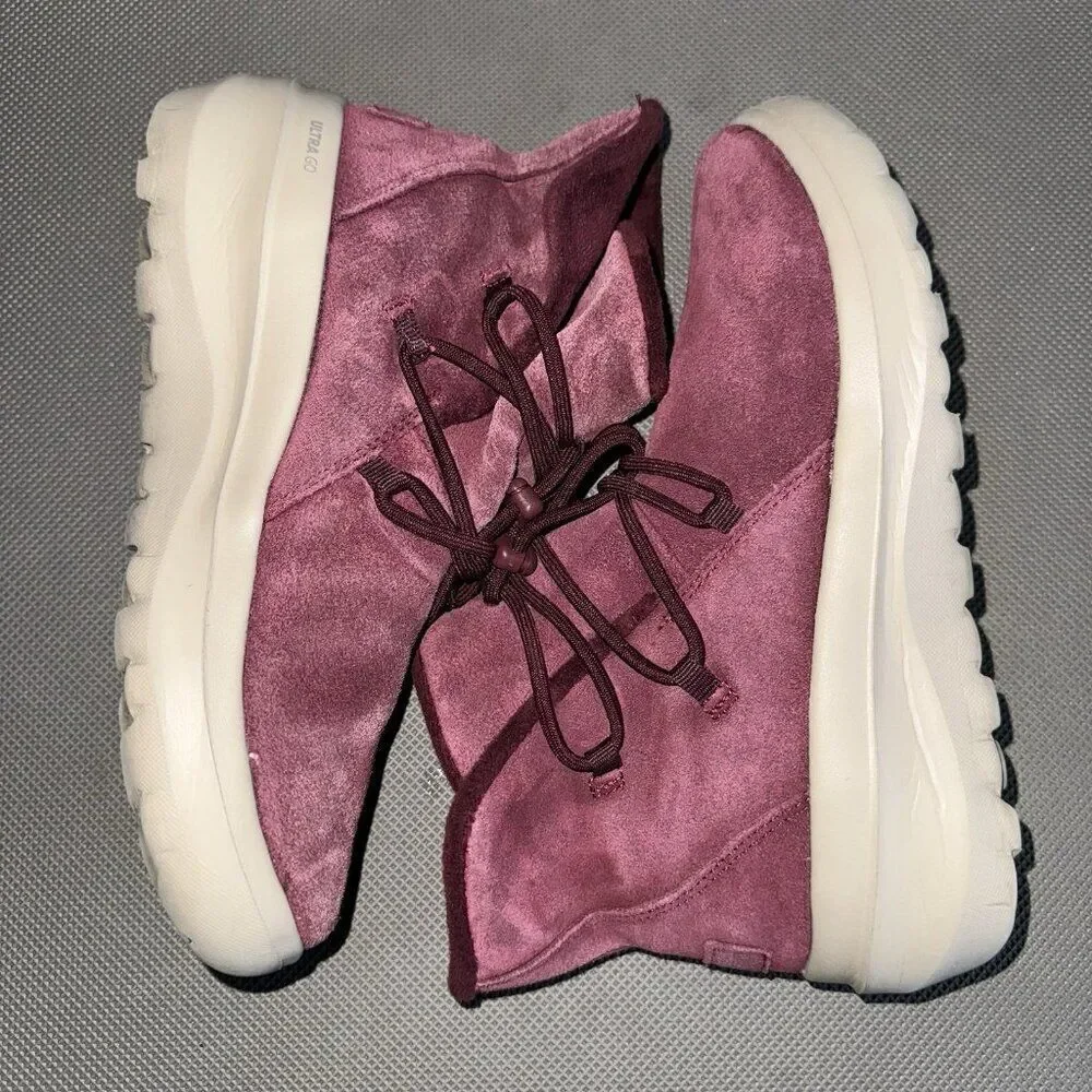 Skechers On The Go Air Cooled Goga Mat Burgundy Comfort Bootie Womens Size 7